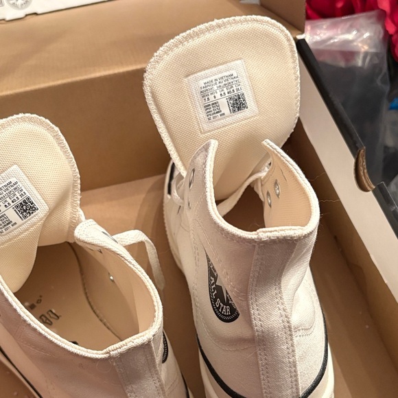 Converse Construct HI Vintage Unisex White / Black / Egret Size 7.5M 9F - Picture 7 of 10